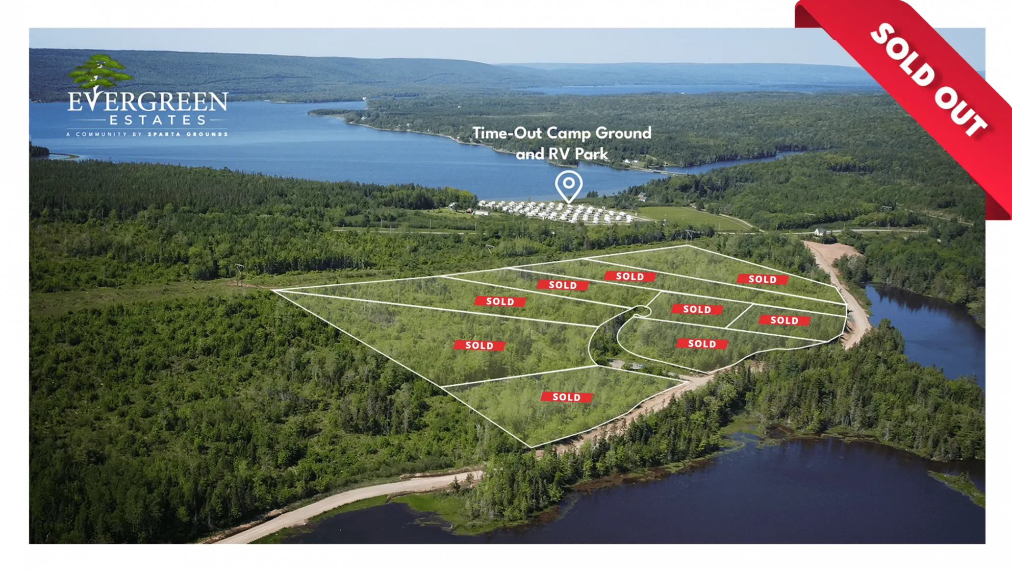 A view of the estate from above