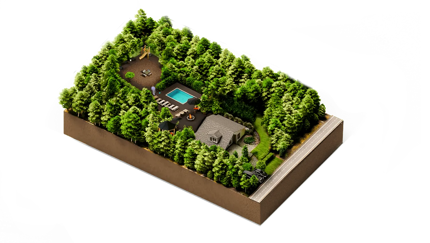 3D rendering of Single Home