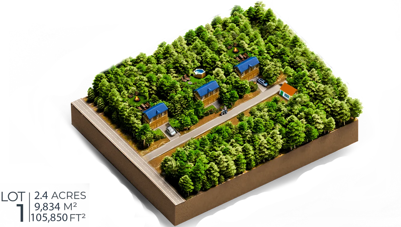3D rendering of Villas